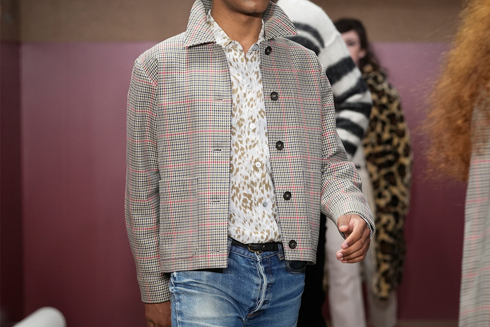 A male model walks the APC runway at Paris Fashion Week 2023